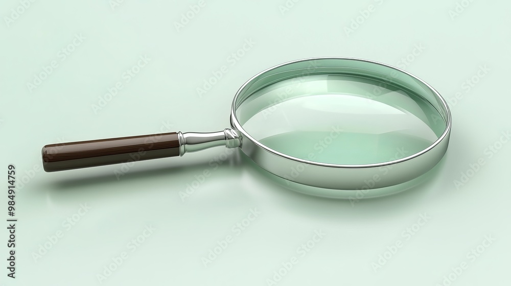 3D magnifying glass illustration isolated A clean and detailed 3D depiction of a magnifier suitable for tech or modern design themes 3D magnifying glass illustration isolated A clean and detailed 3D depiction of a magnifier suitable for tech or modern design themes
