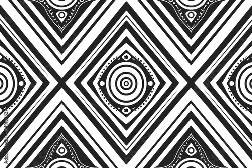African geometric pattern for design prints  vector illustration.