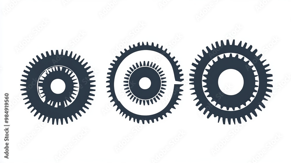 Circular saw blade icon A line illustration representing a steelcutting machine or circular saw blade silhouette Circular saw blade icon A line illustration representing a steelcutting machine or circular saw blade silhouette