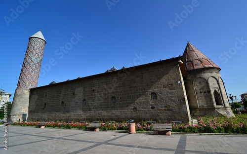 Yakutiye Madrasa, located in Erzurum, Turkey, was built in 1310. photo