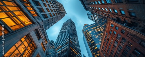  modern cityscape with towering skyscrapers