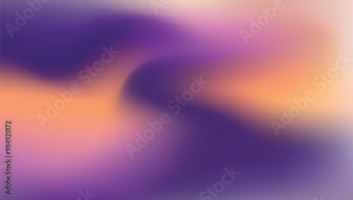 Abstract blurred gradient background with vibrant purple and orange colors. Vector illustrations