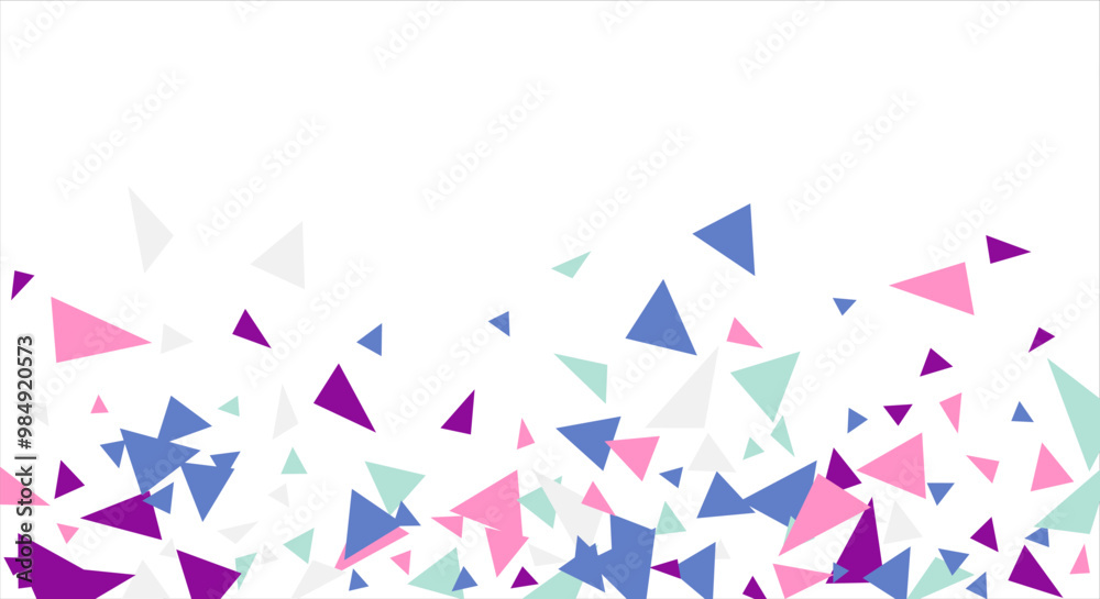 Frame of colored triangles abstract geometric pattern. Can be used as poster, banner, border, background, wallpaper, card, print, web. Vector illustration. Frame of colored triangles abstract geometric pattern. Can be used as poster, banner, border, background, wallpaper, card, print, web. Vector illustration.