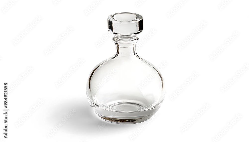 Glass bottle isolated on white background for perfume, fragrance, product. isolated. Generative Ai Glass bottle isolated on white background for perfume, fragrance, product. isolated. Generative Ai