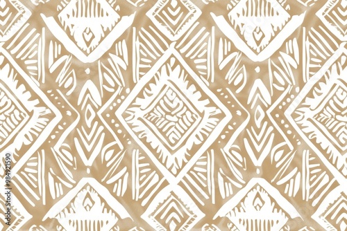 African tribal mud cloth seamless pattern for fabric and decor.