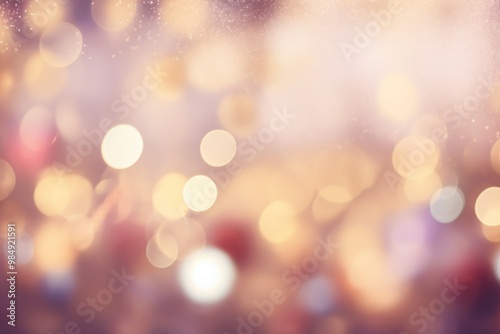 Sparkling glittering bokeh lights background. Concept for Christmas holiday, celebration, New Year's Eve