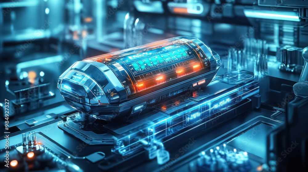 Advanced Technology Concept in Futuristic Facility