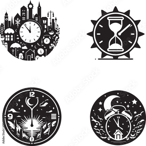 clock silhouette