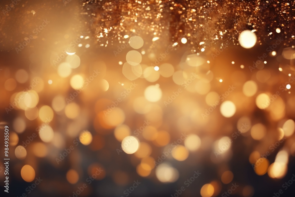 Sparkling glittering bokeh lights background. Concept for Christmas holiday, celebration, New Year's Eve	