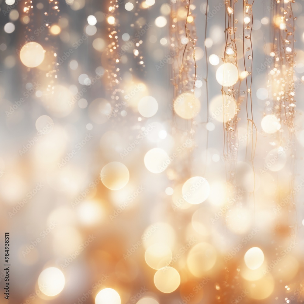 Fototapeta premium Sparkling glittering bokeh lights background. Concept for Christmas holiday, celebration, New Year's Eve 