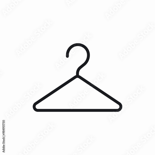 clothing hanger icon sign vector