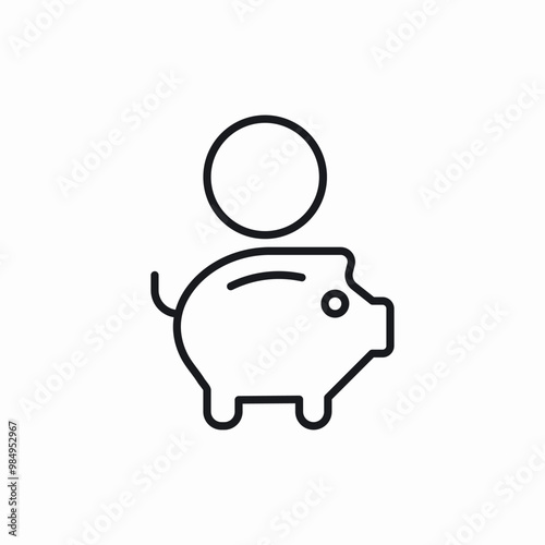 piggy bank icon sign vector