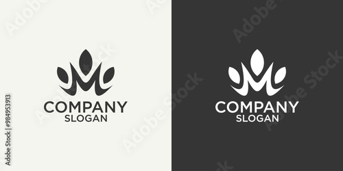 letter m abstract monogram logo design vector