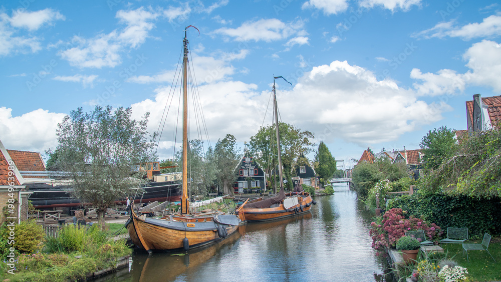 Obraz premium Edam Hafen Grachten