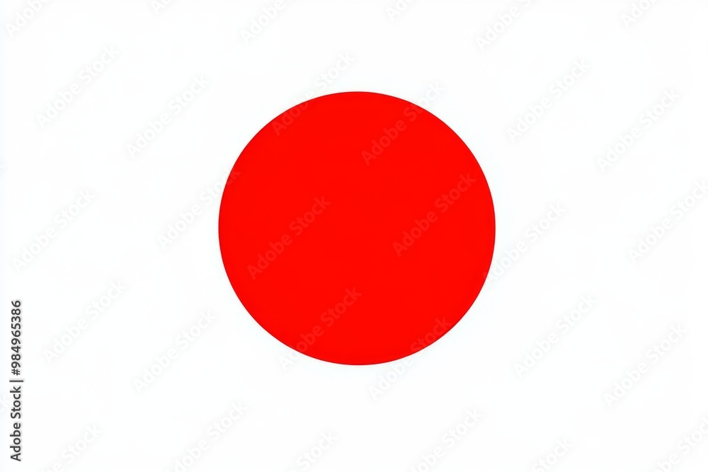 A simple flat design featuring a red circle on a white background. A simple flat design featuring a red circle on a white background.