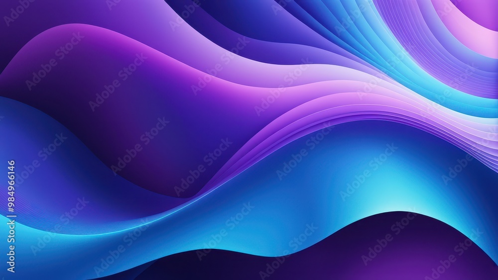A vibrant abstract design featuring flowing waves in shades of purple and blue, ideal for backgrounds or digital art. A vibrant abstract design featuring flowing waves in shades of purple and blue, ideal for backgrounds or digital art.