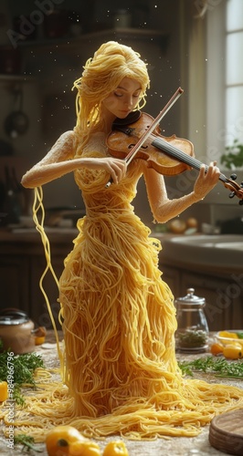 the spaghetti violonist photo