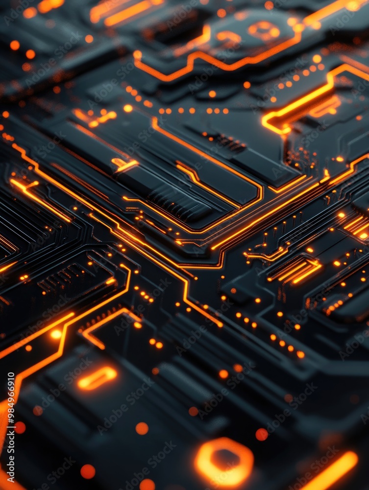 Neural Network and AI Chipset Microstock Image