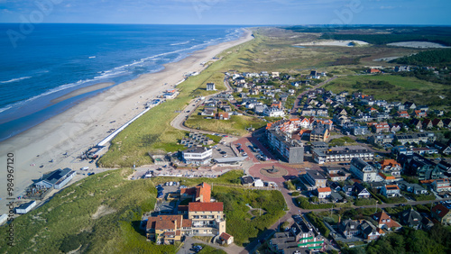 Strand und Dünen in Bergen aan Zee Holland Niederlande