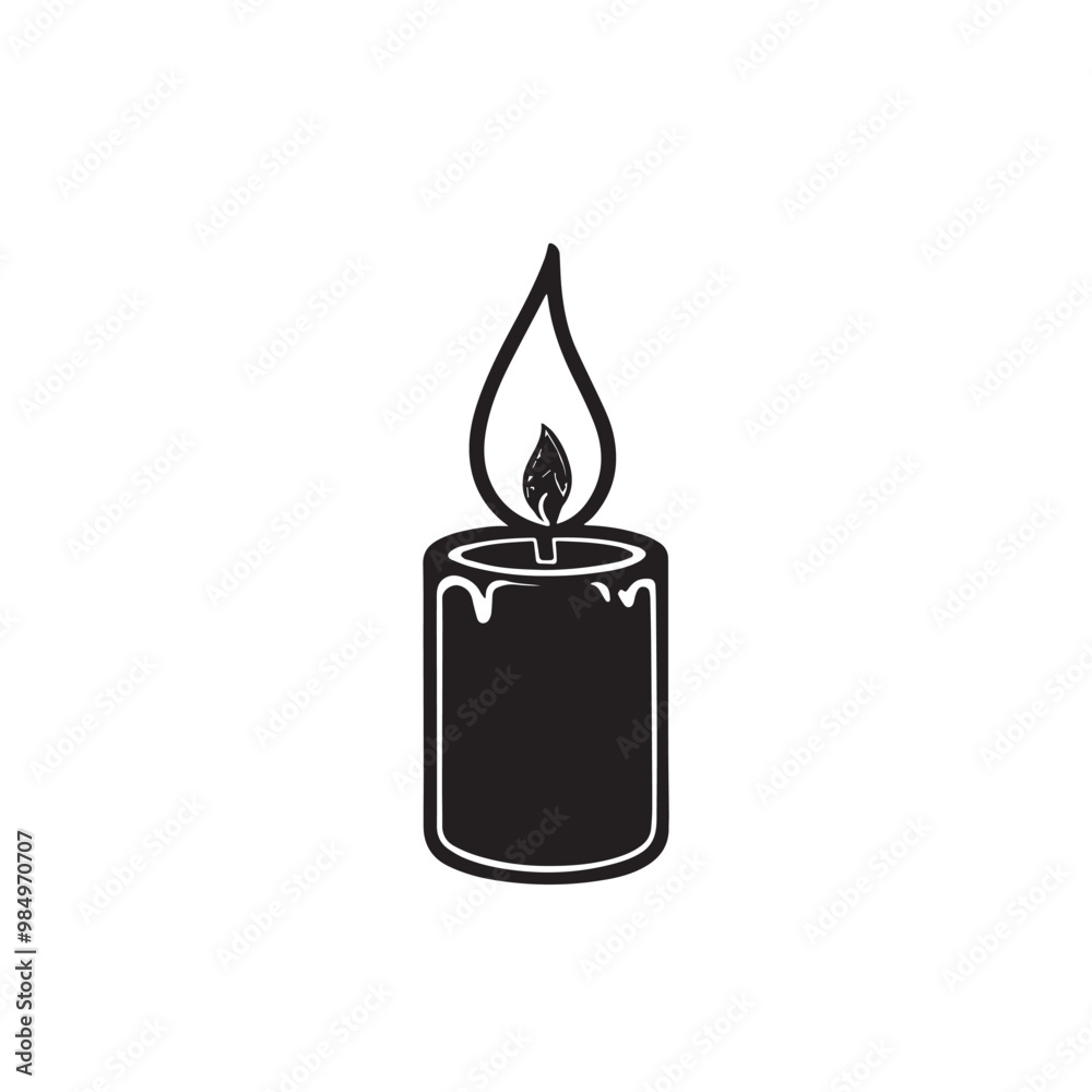 Burning candles icon vector illustration Burning candles icon vector illustration