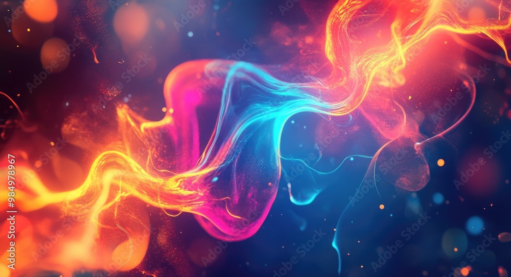 Futuristic Liquid Wave. Abstract Plasma Design in Bright Colours Futuristic Liquid Wave. Abstract Plasma Design in Bright Colours