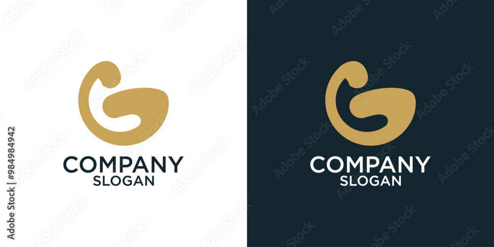 Fototapeta premium initial G abstract logo vector design