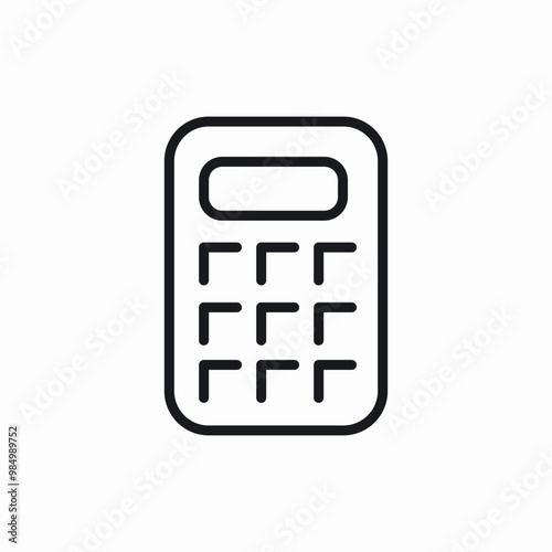 calculator count icon sign vector