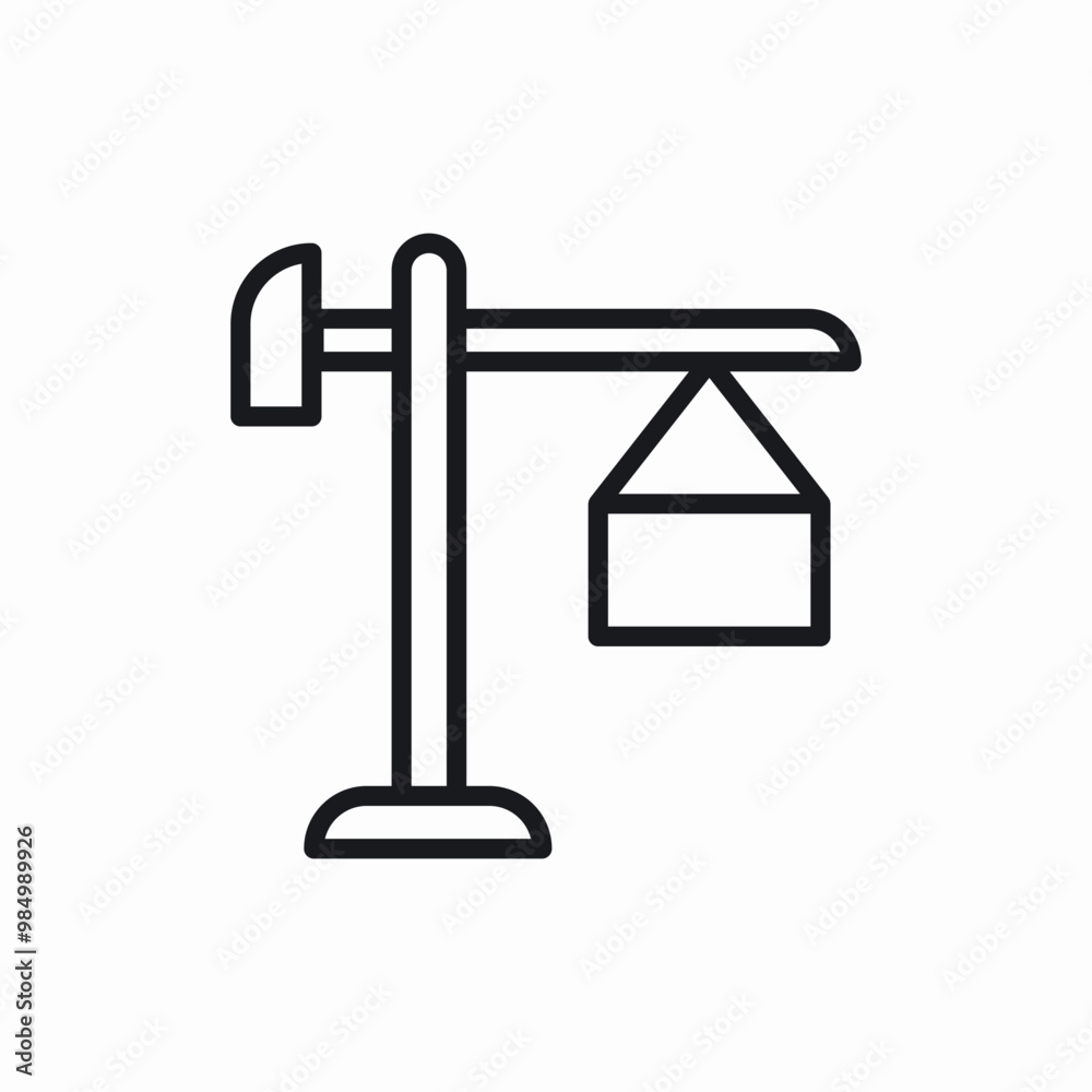 crane construction icon sign vector crane construction icon sign vector