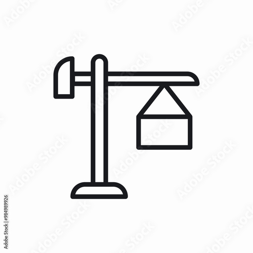 crane construction icon sign vector