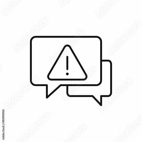 exclamation mark speech bubble icon sign vector