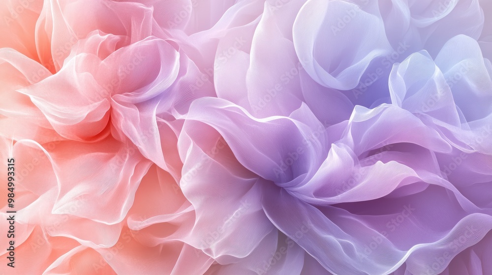 Delicate pastel abstract art with swirling shapes resembling petals in gentle blush, lilac, and pale rose hues. Generative AI Delicate pastel abstract art with swirling shapes resembling petals in gentle blush, lilac, and pale rose hues. Generative AI