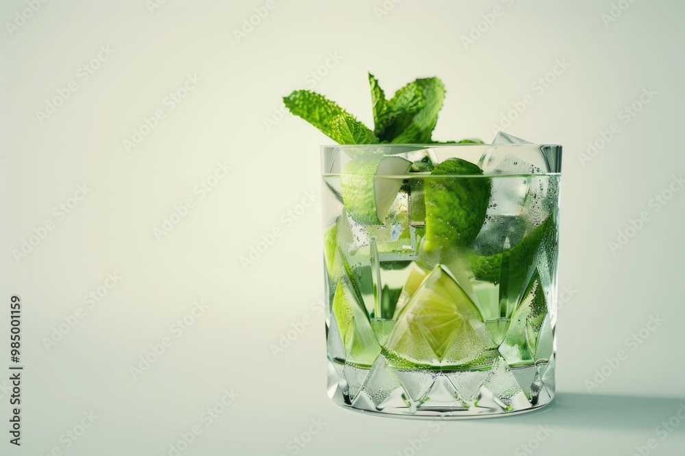 Glass of fresh mojito on white background mojito mojito Glass of fresh mojito on white background mojito mojito