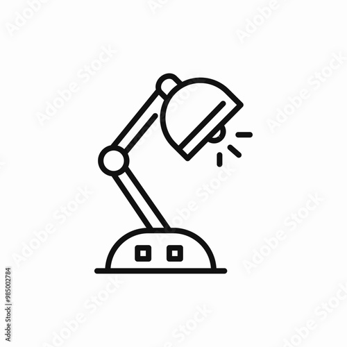 desk lamp icon sign vector