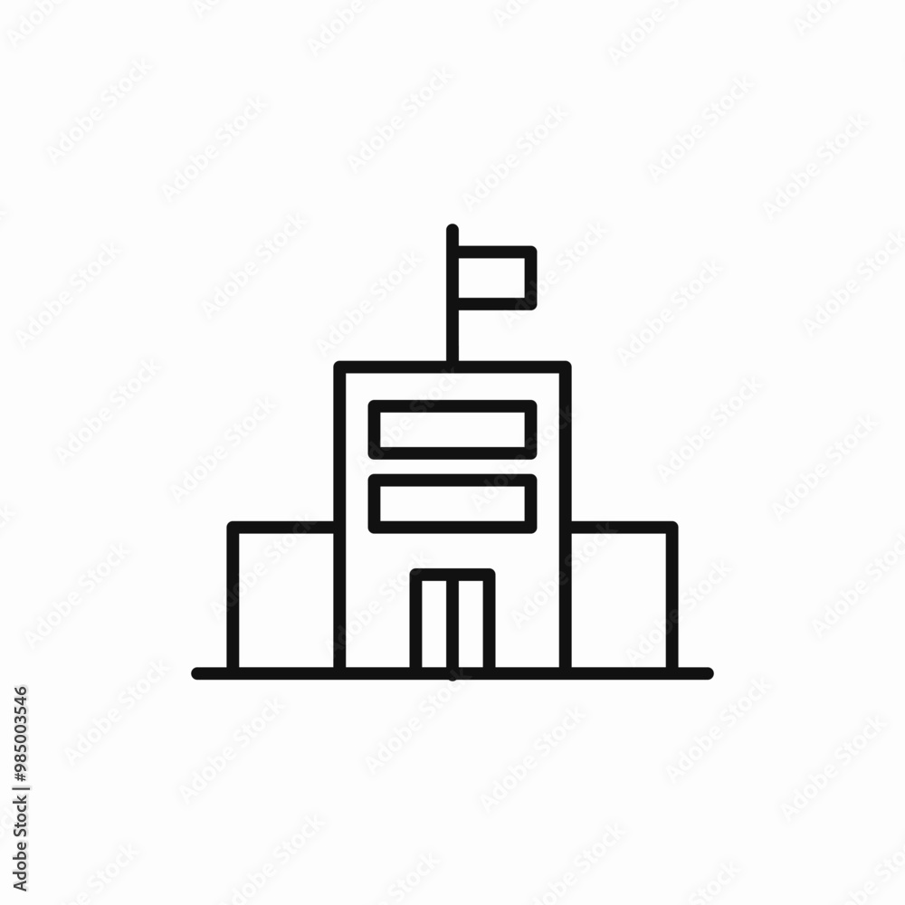 school building icon sign vector school building icon sign vector