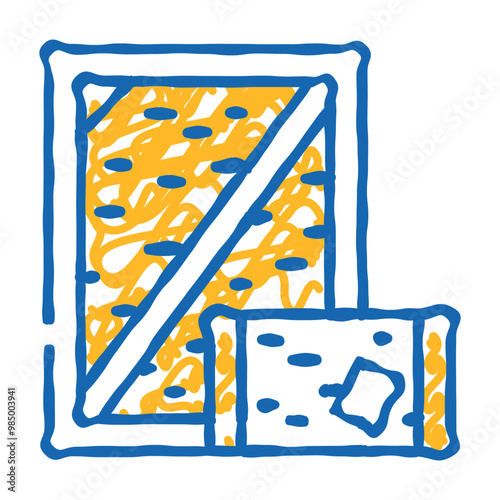 wooden box wholesale doodle icon sketch vector. wooden box wholesale sign. isolated symbol illustration