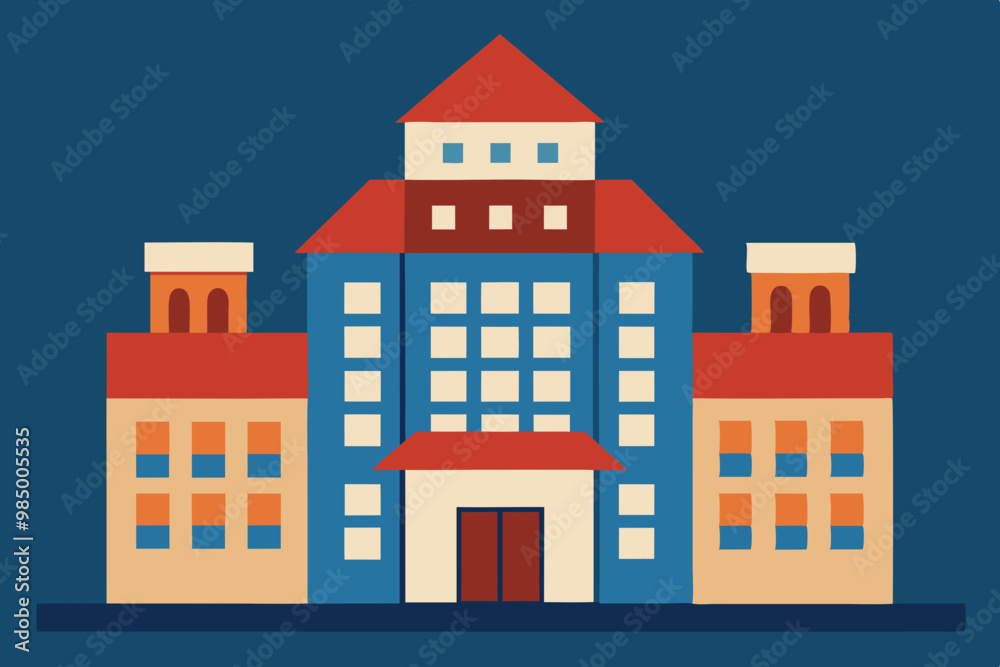 Hotel icon isolated on white background. For your design, logo. Vector illustration. Hotel icon isolated on white background. For your design, logo. Vector illustration.