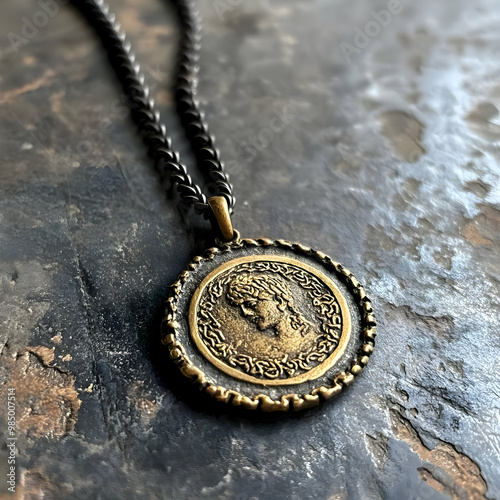 Heimdall, necklace, coin, thin photo