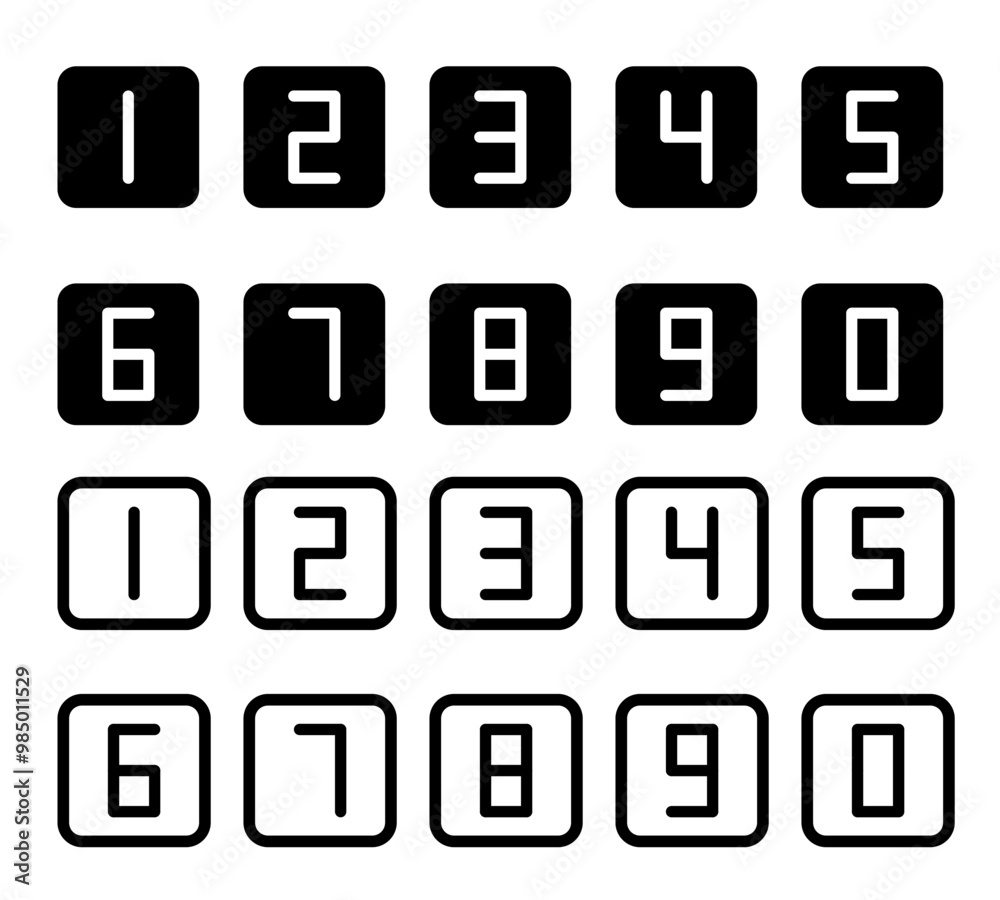 digital bullet numbers vector set (solid black fill). bullet numbers for website, infographics, countdown, monitor, screen, score, calculator etc use. digital bullet numbers vector set (solid black fill). bullet numbers for website, infographics, countdown, monitor, screen, score, calculator etc use.