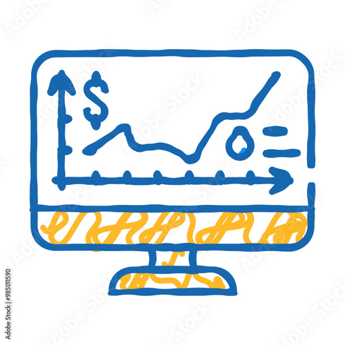 price rise wholesale doodle icon sketch vector. price rise wholesale sign. isolated symbol illustration