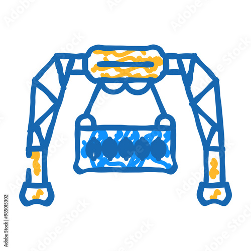 loading container wholesale doodle icon sketch vector. loading container wholesale sign. isolated symbol illustration