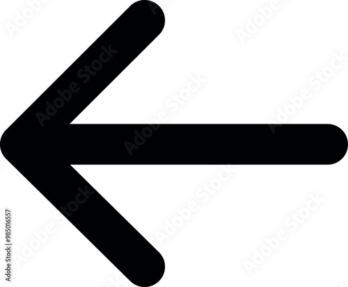 Left arrow icon, vector design
