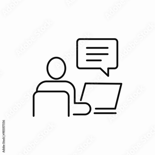 video chat meeting icon sign vector