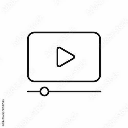 web media player icon sign vector