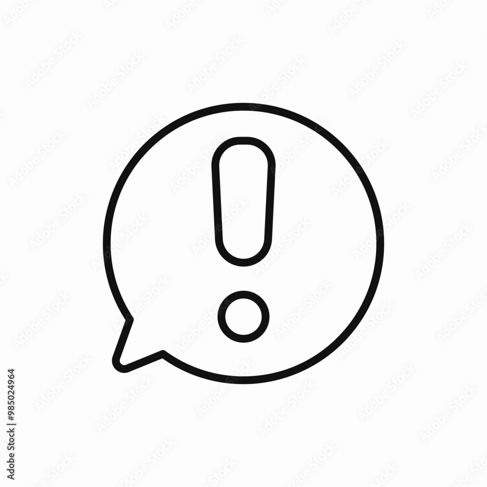 exclamation mark speech bubble icon sign vector exclamation mark speech bubble icon sign vector