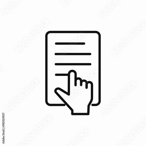 file text click icon sign vector