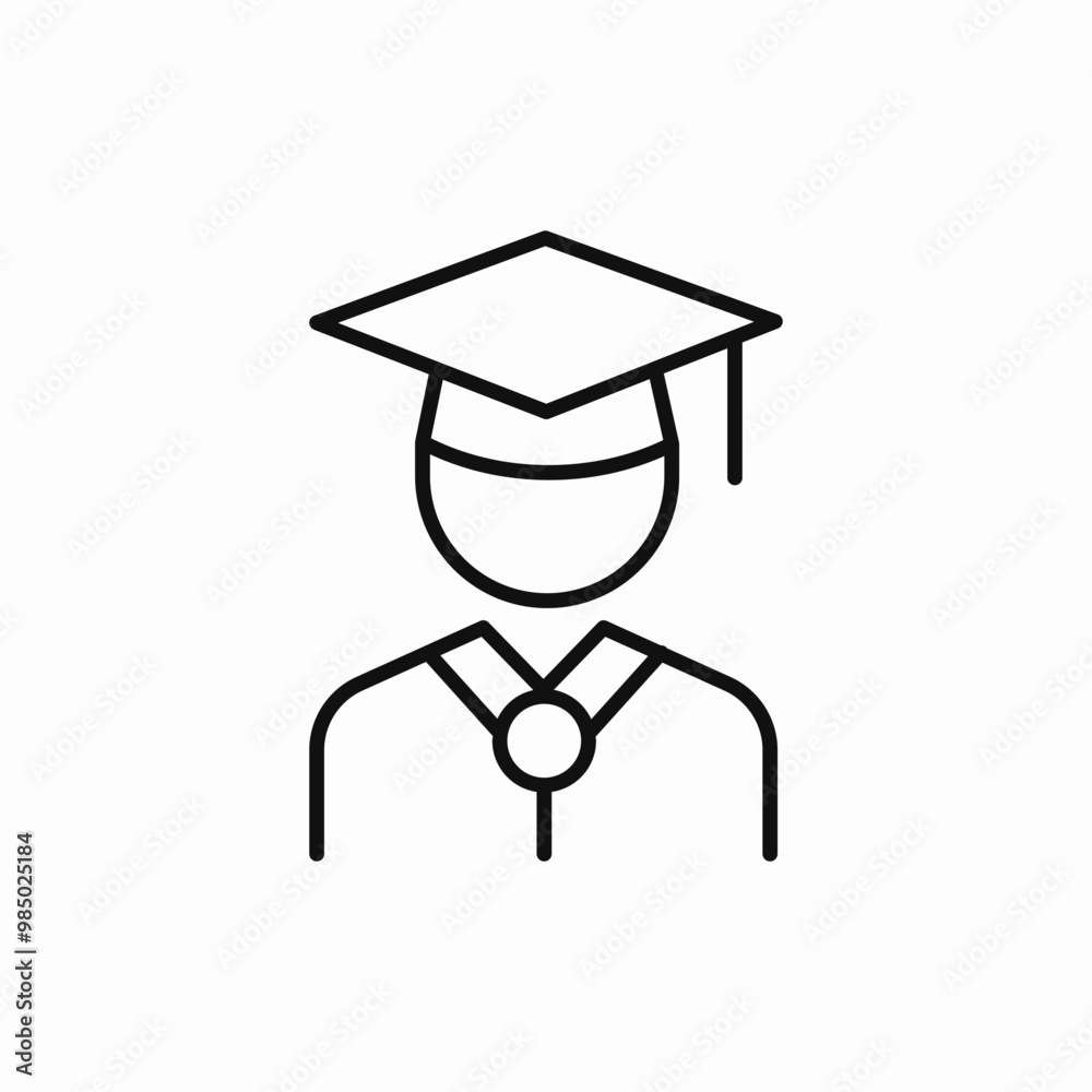 graduate student icon sign vector graduate student icon sign vector