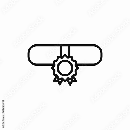 scroll diploma icon sign vector