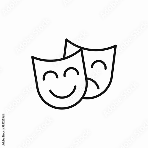 theater masks icon sign vector