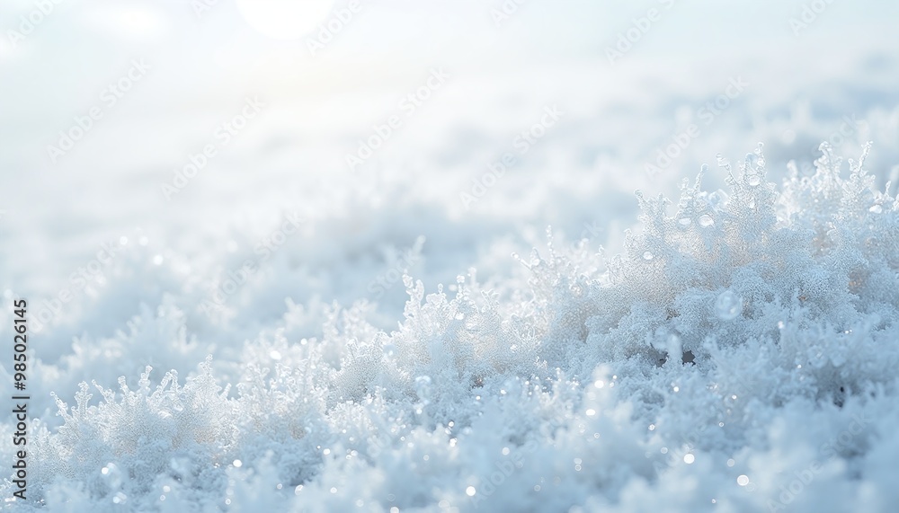 Obraz premium Abstract pixelated frost design with muted lavender colors