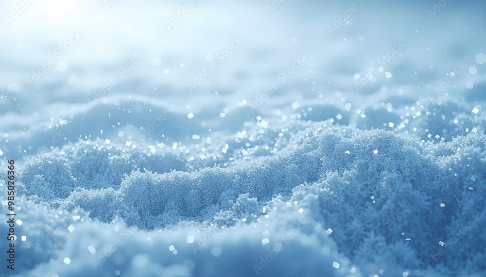 Icy blue frost with pixelation and soft illumination Icy blue frost with pixelation and soft illumination